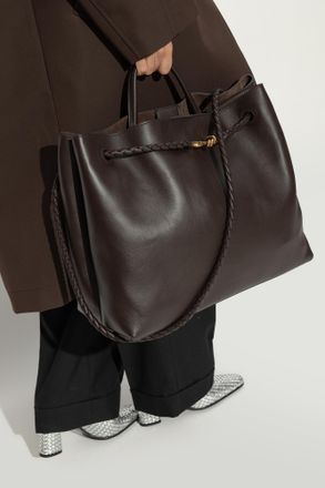 Bottega Veneta Andiamo Large Shopper Bag, Womens, Brown