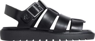 Calvin Klein Jeans Zwarte platte vissersandalen - Dames - Sandalen - Zwart - 38 EU - Schoenen