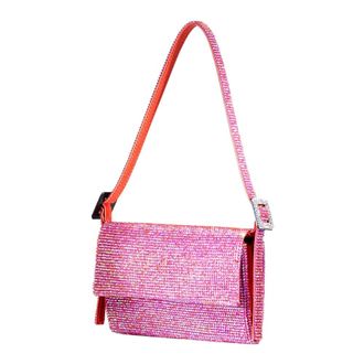 Benedetta Bruzziches Vittissima La Petite Bag - Dames - Schoudertassen - Roze - ONE Size - Satijn - Tassen