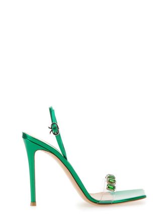 Gianvito Rossi Green Ankle Strap Heels