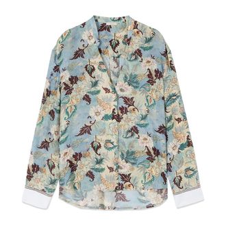 Oltre Overhemden, Dames, Blauw, 2Xl, Shirts