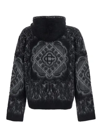 Casablanca Carpet Mohair Hoodie - Black
