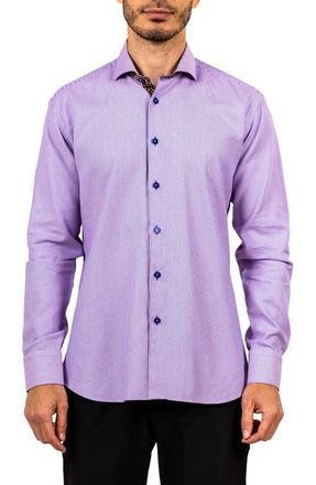 Maceoo Einstein Ascension Contemporary Fit Button-Up Shirt in Pink at Nordstrom, Size 3