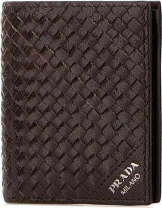 Prada Mens Minuteria Wallet Brown Leather