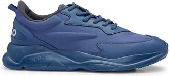 HUGO BOSS Heren Hugo Leon Runner Trainers in Navy