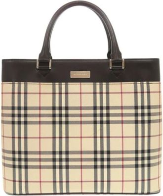 Burberry Pre-owned Canvas totes - Dames - Vintage Shopper - Bruin - ONE Size - Vintage