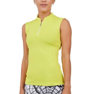 Sofibella Golf Colors Sleeveless Womens Golf Polo in Citrus at Nordstrom, Size 1X