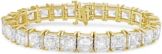 Diana M. Jewels 14kt Yellow Gold 21cts Lab Grown Asscher cut Diamond Bracelet