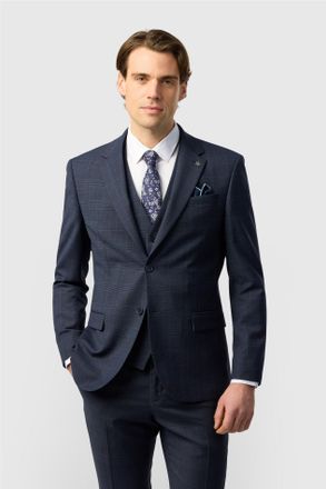 Ted Baker Mens Single Breasted Two Button Slim Fit Suit Jacket - Navy Wool - Size 44 (Chest)