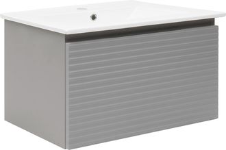 Puma Naturel - Mueble De Ba&ntilde;o Con Lavabo Savona 98x43x44,8 Cm, Gris Mate (savona100gm)