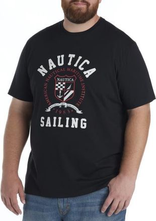 Nautica Big & Tall Sailing Graphic Tee in True Black at Nordstrom, Size 2X Big