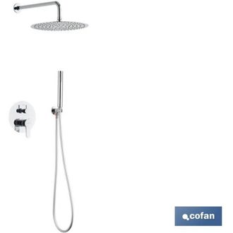 cofan Conjunto De Ducha Empotrada Monomando Redonda Cromada, Conjunto De Ducha Empotrada Especialmente Dise&ntilde;ada Para Quienes Buscan Un Dise&ntilde;o Elegante, Func