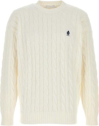 Prada Off White Logo Sweaters