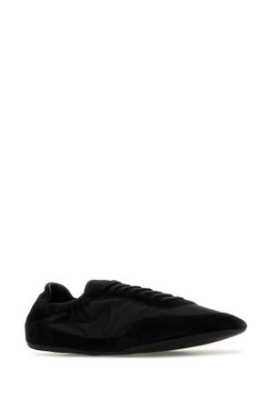 Prada Mens Black Nylon And Suede Sneakers Nero Recycledpolyamide-Calfleather