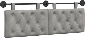 vidaXL Cabecero Colgante Gris Claro Terciopelo Vidaxl