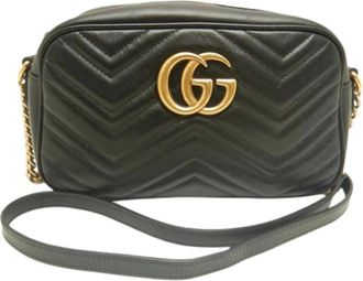 Gucci Pre-owned 447632 Schoudertas - Dames - Vintage Schoudertas - Zwart - ONE Size - Leer - Vintage