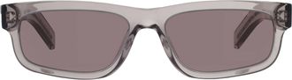 Prada Grey Rectangular Mens Sunglasses PR B11S 10J03D 57