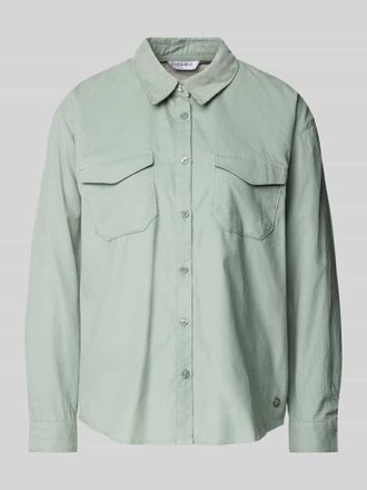 Zabaione Regular Fit Hemdbluse mit Label-Detail in Mint, Gr&ouml;&szlig;e XXL
