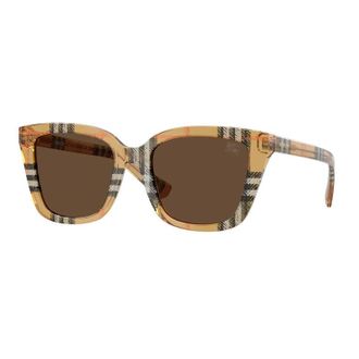 Burberry BE4487416373 Vintage Check Square Frame Sunglasses - Brown