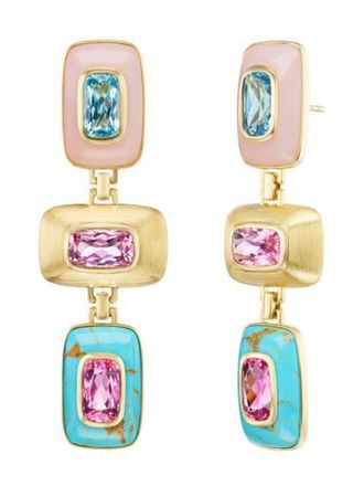 Emily P. Wheeler 18kt geelgouden oorbellen met patchwork