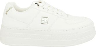 A|X Armani Exchange Witte Sneaker 100% Polyester - Dames - Sneakers - Wit - 38 EU - Polyester - Schoenen