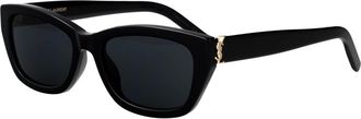 Saint Laurent M153 Zonnebril - unisex - Accessoires - Zwart - Maat: 55 MM