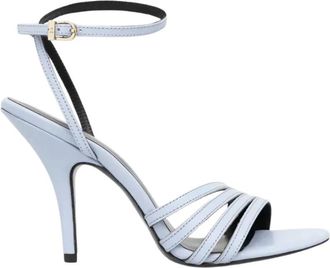 Patrizia Pepe Heeled Leather Sandalen - Dames - Sandalen met hakken - Blauw - 37 EU - Leer - Schoenen