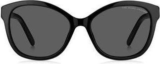 Marc Jacobs 55mm Round Sunglasses in Black /Grey at Nordstrom Rack