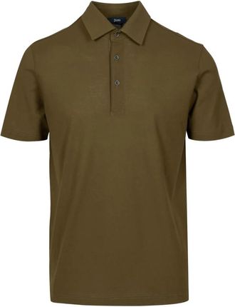 Herno T-shirts en Polos - Heren - Polos - Groen - 2XL - Katoen - Tops