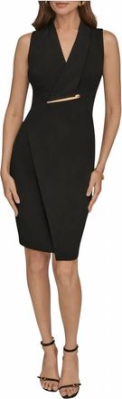 DKNY New York Taramind Draped Sheath Dress In Black