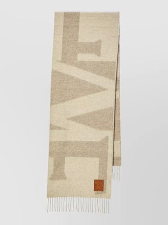 Loewe cashmere wool scarf cut off pattern