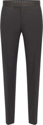 HUGO BOSS One Slim-fit Smokingbroek - Heren - Nette broeken - Zwart - 4XL - Wol - Broeken