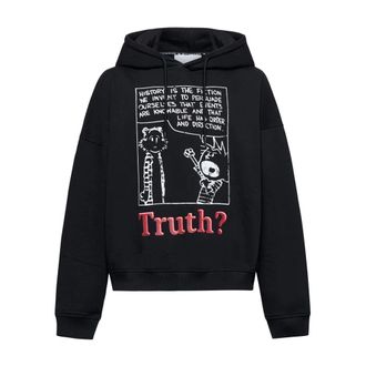 John Richmond Hoodies & sweatvesten, Heren, Zwart, L, Katoen, Graphic Hoodie