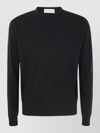 FILIPPO DE LAURENTIIS silk cashmere virgin wool long-sleeve crew-neck jumper