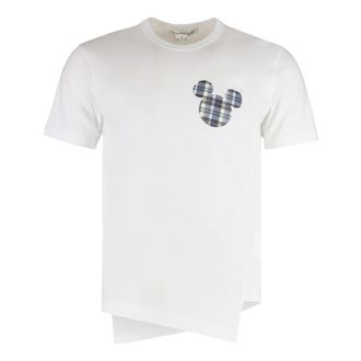 Comme Des Garçons Tops, Heren, Wit, M, Katoen, Cotton T-shirt met ronde hals