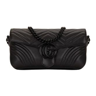 Gucci GG Marmont Shoulder Bag - female - Gucci - Shoulder Bags - Black - ONE SIZE - Bags