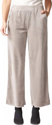 Habitat Cozy Velour Zen Pant In Latte