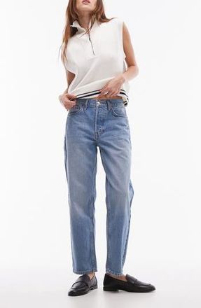 Topshop Runway Straight Leg Jeans in Light Blue at Nordstrom Rack, Size 26