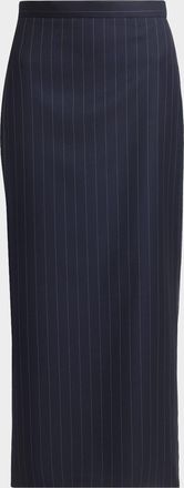 Givenchy Pinstripe Wool Pencil Midi Skirt