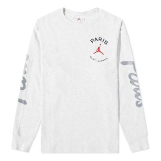 Air Jordan Paris Saint-Germain Long-Sleeve T-Shirt Grey DJ0409-051