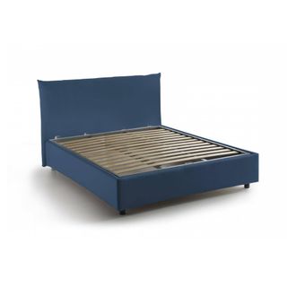 Talamo Italia Dmora - Cama De Plaza Y Media Dlevant, Cama Contenedor Con Revestimiento De Tela, 100% Made In Italy, Apertura Frontal, Adecuado Para Colch&oacute;n Cm 120x1