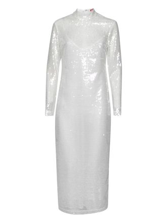 Staud 2024 sequinned dress - women - Polyester - 6 - White