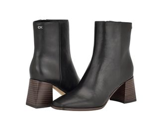 Calvin Klein Broma Womens Boots Black Leather : 5 M, Leather/Synthetic