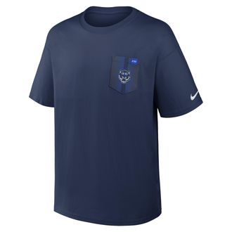 Nike Detroit Tigers City Connect 2-Hit Max90 Pocket Nike Mens MLB T-Shirt in Blue | 04T744BDG-QUY