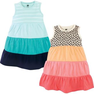 Hudson Baby 2Pk Dress in Leopard Coral Mint at Nordstrom, Size 18-24M