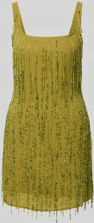 Topshop Minikleid mit Fransen Modell ELLEN in Gruen Melange, Gr&ouml;&szlig;e 34