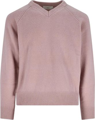 Dunst v-neck wool sweater - unisex - Wool - S - Pink