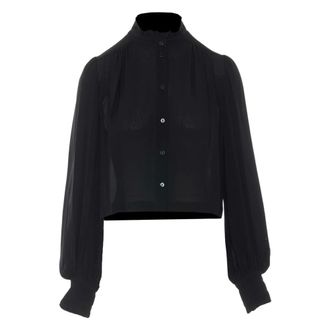 Twinset Camicia M/L Cropped - - Blouses & Shirts - Donna - Nero - XS