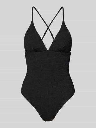 Neo Noir Neo Noir Badeanzug mit r&uuml;ckseitig &uuml;berkreuzten Tr&auml;gern Modell SKIN SAND in Black, Gr&ouml;&szlig;e XL