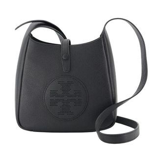 Tory Burch Borsa a spalla in pelle con logo traforato - - Bags - Donna - Nero - ONE SIZE